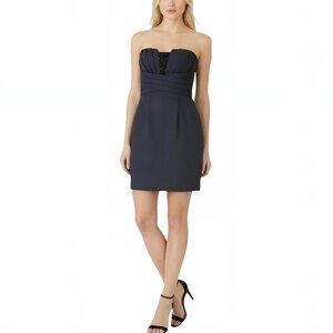 Romeo & Juliet Couture x REVOLVE Beaded Strapless Mini Dress Black M NWT